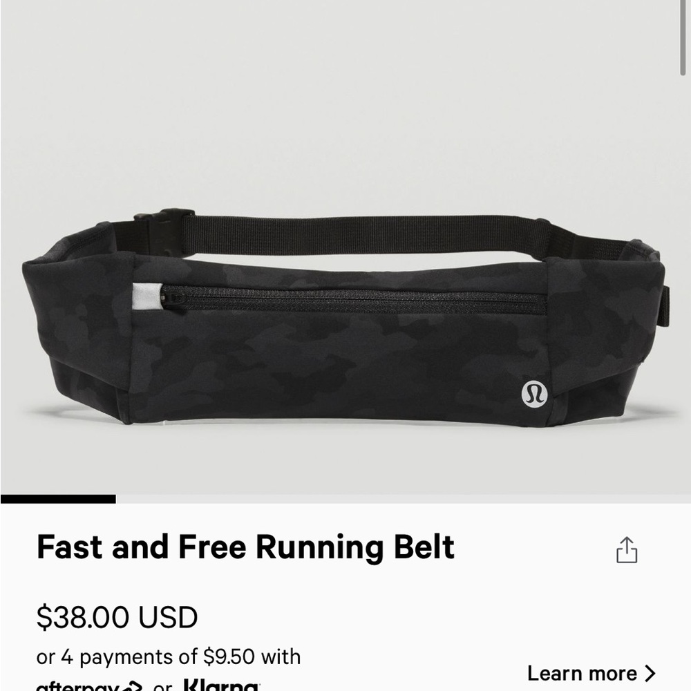 Lululemon Fast and Free Running Belt L/XL